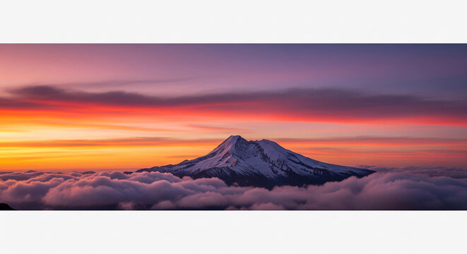 Sunrise over Buchaille Etive Mor mountain peak, Clouds, Mountain, Sunrise