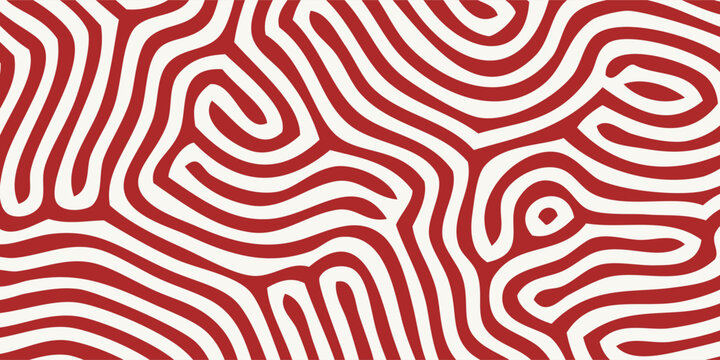 Abstract Red and White Organic Pattern Background.