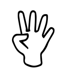 Obraz premium hand drawn hand