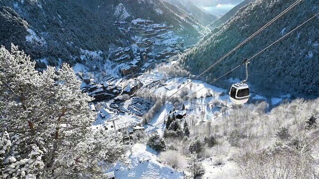 Winter Landscape in Arinsal, Andorra