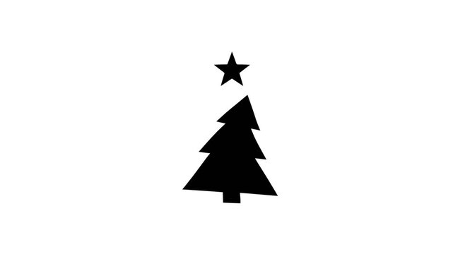 Video Christmas Tree Icon Illustration