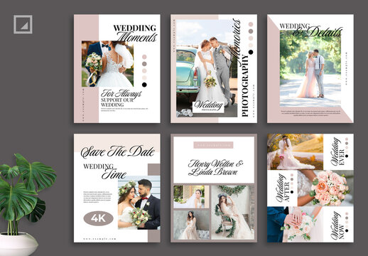 Love Wedding Social Media Post Design