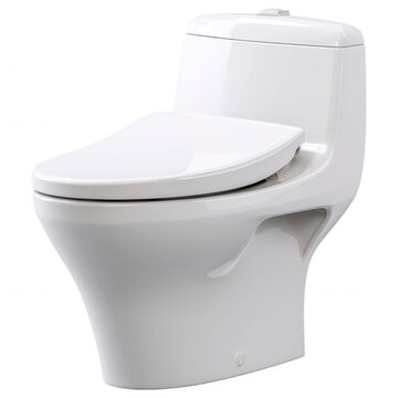 Sleek, one-piece toilet with a clean, minimalist design.