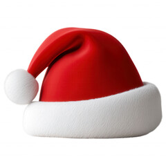 Festive holiday headwear with a soft white brim and a pompom.