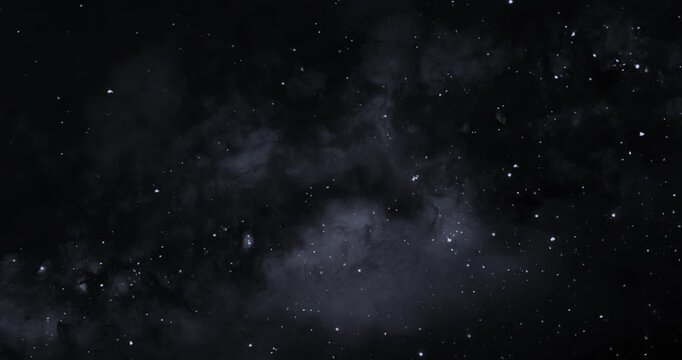 Colorful 3d galaxy landscape video with milky way stars