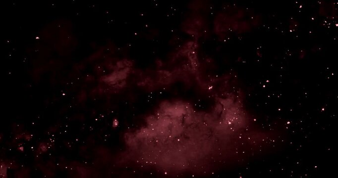 Milky way in 3d space landscape video with colorful stars