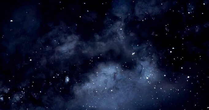 3d galaxy landscape video with milky way and cosmos