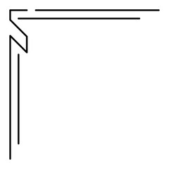 Obraz premium art line border corner