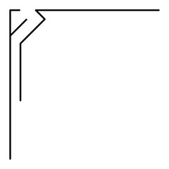 Obraz premium art line border corner