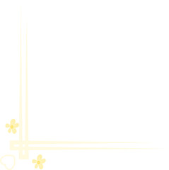 Obraz premium cute colorful flower line corner border frame design