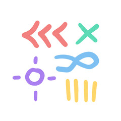 Fototapeta premium colorful doodle memphis