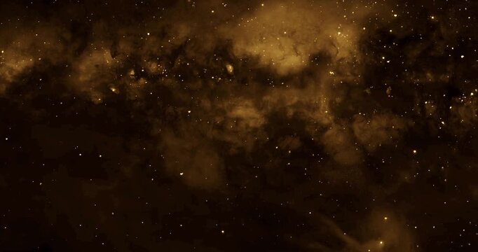 Landscape video with animated galaxy and milky way in 3d space