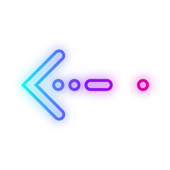 Obraz premium neon dot art arrow