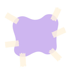 sticky note with tape