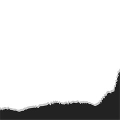 Fototapeta premium Black Ripped Torn Paper Border