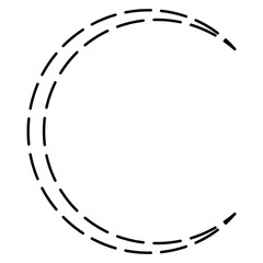 Fototapeta premium dashed round frame
