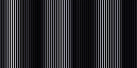Obraz premium Abstract 3D Parametric Fin Wall with Vertical Metallic Louvers