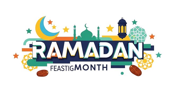 Ramadan Feast Islamic Month Celebration Graphic.