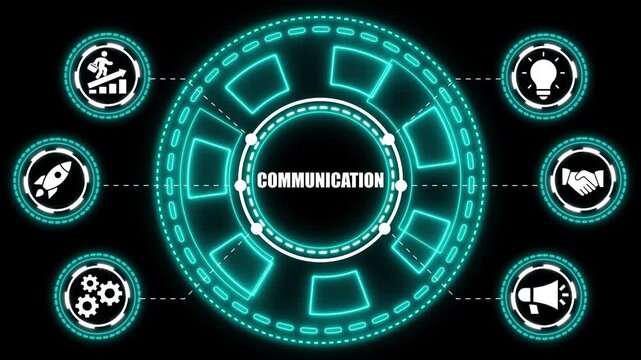 Neon Infographic Business Finance Technology