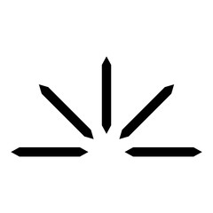 Obraz premium half radial rays