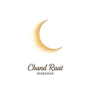 Chand Raat Mubarak crescent moon symbol for Islamic celebration