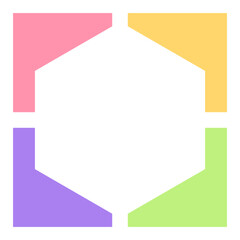 colorful geometric frame © KEN111