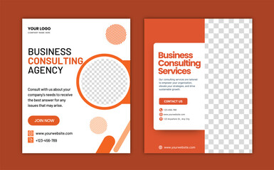 Fototapeta premium Business consulting agency brochure template
