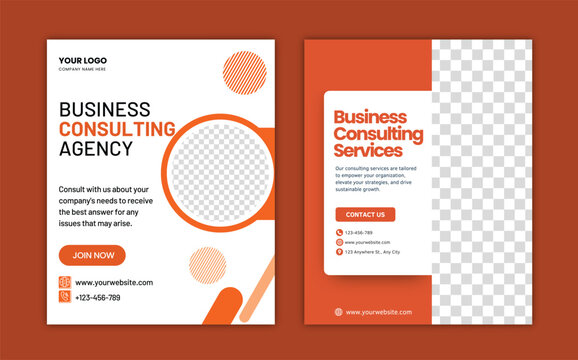 Business consulting agency brochure template