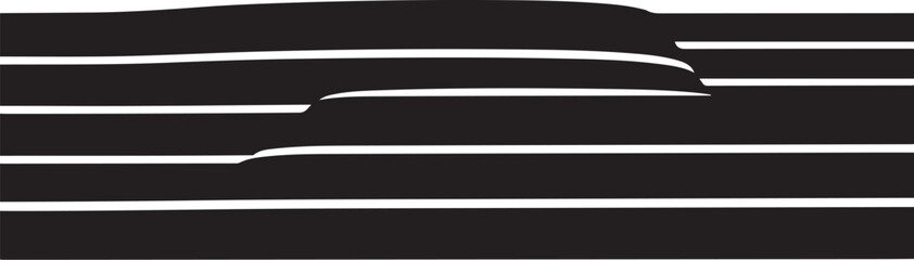 Abstract black and white minimalist landscape with horizontal lines