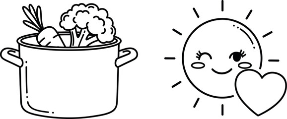 Delicious vegetable soup with healthy ingredients