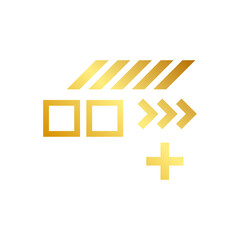 Obraz premium gold memphis element