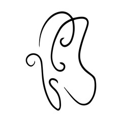 Obraz premium line art butterfly
