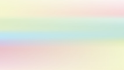 Obraz premium Soft pastel horizontal rainbow gradient abstract background with gentle multicolor stripes and minimal copy space
