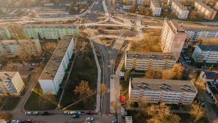 PRzebudowa skrzyżowania widoczna z lotu ptaka © rozentuzjazmowany