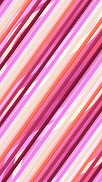 Abstract Colorful Pink and Orange Diagonal Stripes Motion Background Loop for Valentine or Summer Concept