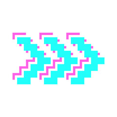 Obraz premium glitch pixel arrow