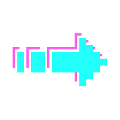 Obraz premium glitch pixel arrow