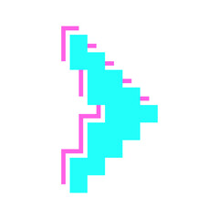 Fototapeta premium glitch pixel arrow