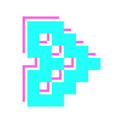 Obraz premium glitch pixel arrow