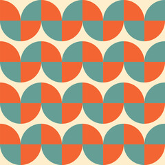Abstract Retro Wavy Geometric Shapes Pattern