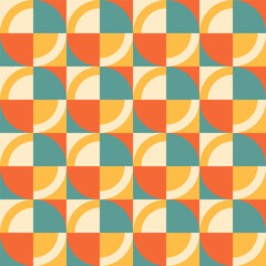 Retro seamless pattern with circles.