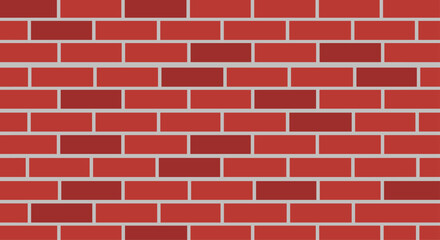 Fototapeta premium Red brick wall texture seamless pattern vector illustration for urban background construction industry architectural design and building exterior surface wallpaper