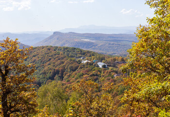 Autumn in the countryside, the morning sun warming the ground that had cooled during the night