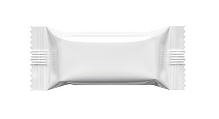 White plastic packaging on transparent background isolated