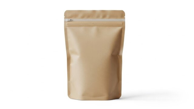 Eco-friendly stand-up pouch with zipper closure for sustainable organic product packaging