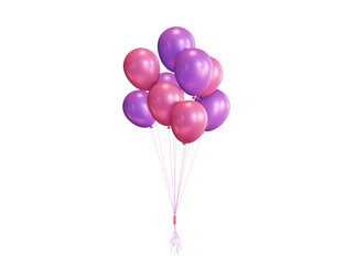Floating Purple and Pink Balloons for Celebration and Party © Andgnwn