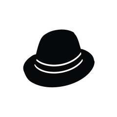 Vector silhouette of a baseball cap or flat cap on a white background.