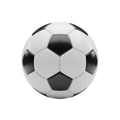 Fototapeta premium Classic black and white soccer ball isolated on transparent background
