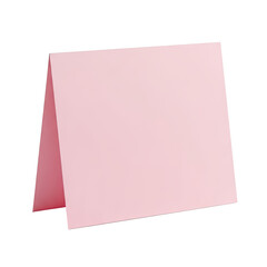 Fototapeta premium Blank Pink Tent Card Isolated on White Background for Custom Message.