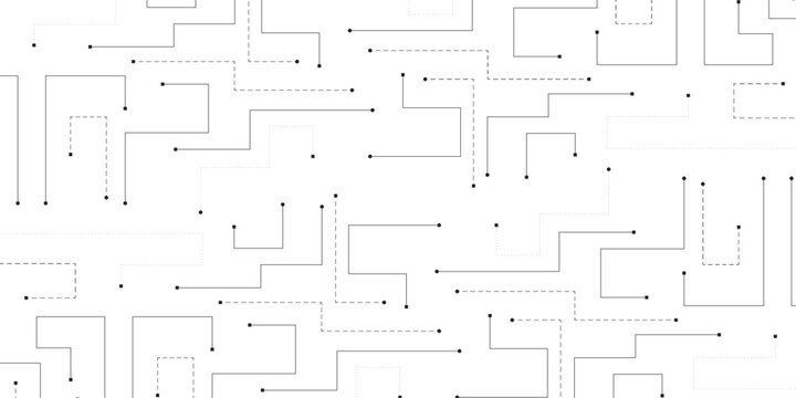 Abstract Network of Connections: A clean, abstract design of a network of interconnected lines, representing complex systems and technological vector design